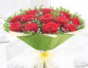12 Red rose hand-tied with gypsophila  Code: JGF945012RR | Local delivery or collect from our shop only