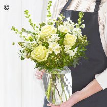 Flowers in a vase neutral florist choice Code: VASE2N |Local delivery or collect from our shop only
