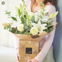 Pretty white rose and lily bouquet Interflora Code: RLHTW1 | National delivery, local delivery or collect from shop