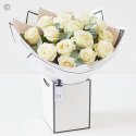 Beautifully Simple White Rose Bouquet With Candle and Card Code: SIWRHT1  | National delivery and local delivery or collect from shop